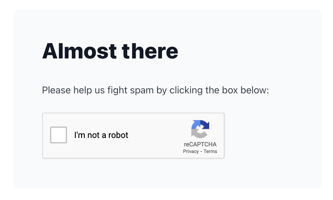 recaptcha example
